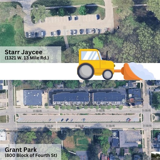 Residents can park vehicles at Grant or Starr Jaycee parks.