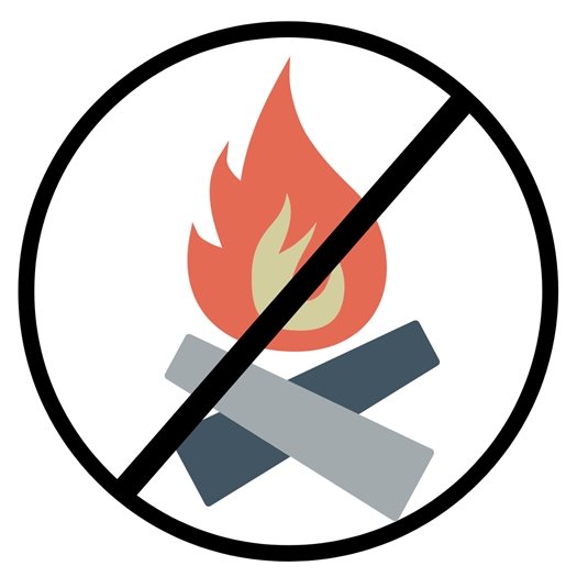 No Outdoor Fire Logo