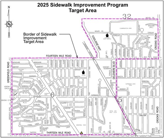 Target Area map for Sidewalk Program
