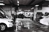 Mechanics Garage Black and White Photo