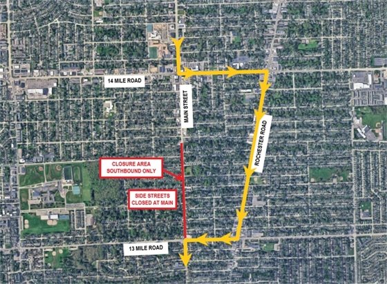 map for detour route