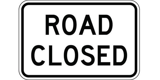 road closed sign
